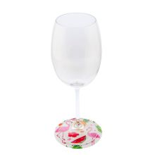 Glasunderlägg med fina  Flamingos på. 4-pack.
