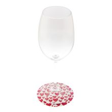 Glasunderlägg med fina hjärtan på. 4-pack.