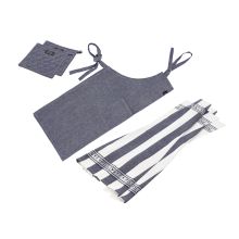 Pillivuyt Textilset recycle 5 delar, förkläde, handduk, grytlapp, Navy/blå