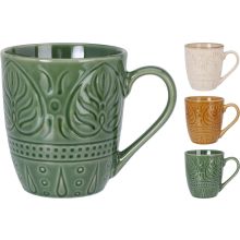 Mugg Brunorange Keramik 39 cl 4-pack