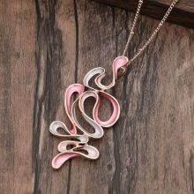 Halsband Swirl Rosa