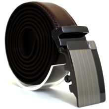 Läderbälte stripe brun 1009 B