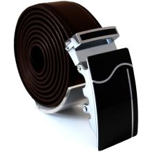 Läderbälte stripe brun 991B