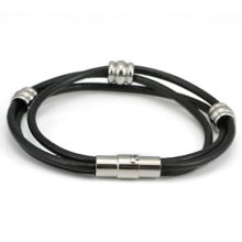 Läderarmband Joe svart