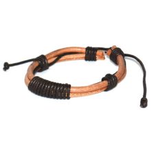 Läderarmband Mark brunt