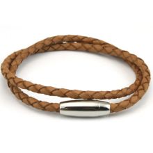 Läderarmband Zakk ljusbrunt
