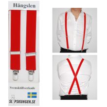 Svenska hängslen  Smala Röda
