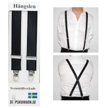Svenska hängslen  Smala Svarta