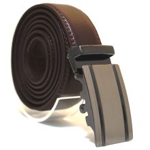 Läderbälte stripe brun 999 B