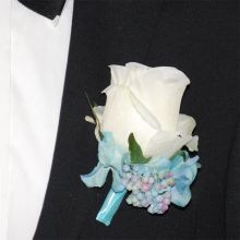 Corsage Ros Vit 1