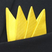 Färdigvikt bröstnäsduk Fyrspets FN046 Gul