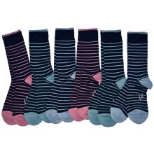 Herrstrumpor BAMBOO  Randig 6-pack