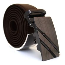 Läderbälte stripe brun 985B