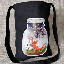 Tygkasse med långt band - Life in a jar, Dragon