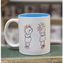 Mugg med ljusblå insida - Durå!