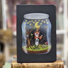Svart skrivbok - Life in a jar - The moon