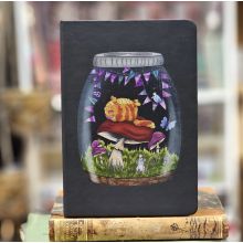 Svart skrivbok - Life in a jar - Sleeping cat