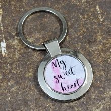 Nyckelring - My sweet heart, rund