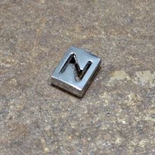 Fyrkantig bokstav till armband - N