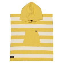 Badponcho/ombytesponcho barn 4-8 år. Bedu gul/offwhite.