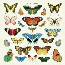 Butterflies Vintage Napkins, Tygservetter set om 4