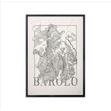 Vinkarta Barolo 50x70cm
