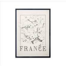 Vinkarta France 50x70cm