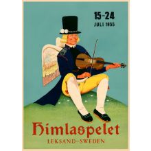 Himlaspelet Leksand 1955, affisch 21x30cm