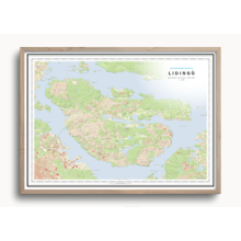 Stadskarta Lidingö 70x50cm Dapa Maps