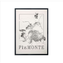 Vinkarta Piemonte 50x70cm