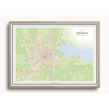 Stadskarta Örebro 70x50cm Dapa Maps