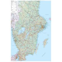 Södra Sverige Norstedts väggkarta