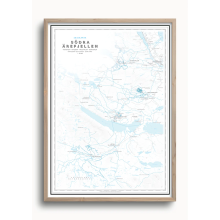 Skidkarta Södra Årefjällen 50x70cm Dapa Maps