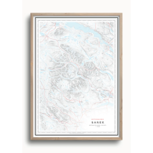 Stigkarta Sarek Nationalpark 50x70cm Dapa Maps