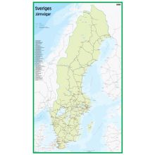 Sveriges Järnvägar 50x83cm