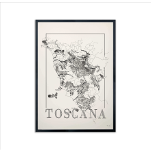 Vinkarta Toscana 50x70cm