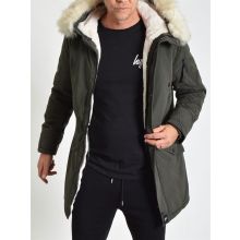 Poly Cotton Parka Army/Offwhite