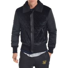 Quilted Velour Jacket Black