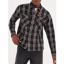 Flannel Shirt Navy/Orange
