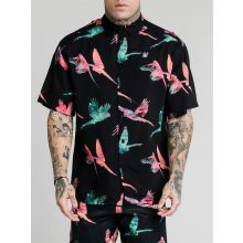 Parrot Resort Shirt Black