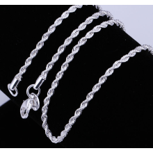 Cordellkedja  i 925 Sterling Silverplätering 2mm -i flera längder