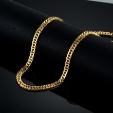 Halskedja med 18K Guldplätering  6,5 mm -längd 50 cm resp 55 cm