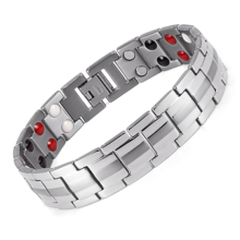 Magnetarmband i rostfritt stål  -Silver