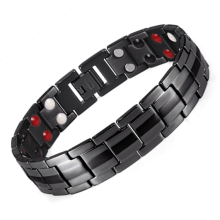 Magnetarmband i rostfritt stål  -Svart