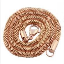 Halskedja i rostfritt stål med 18 K Guldplätering 2,4 mm -längd 55 cm