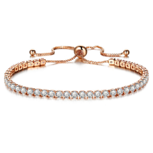 Armband med Cubic Zirconia och i 18K Roséguldplätering