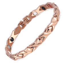 Magnetarmband i rostfritt stål med 18K Roséguldplätering