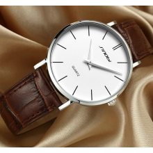 SINOBI -Superslimmad klocka -Brun/Vit