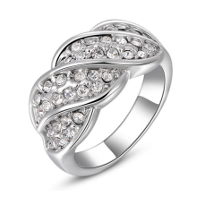Ring med Cubic Zirconia samt  i Platinumplätering