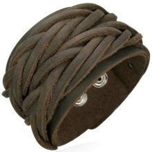 Läderarmband med metalldetaljer